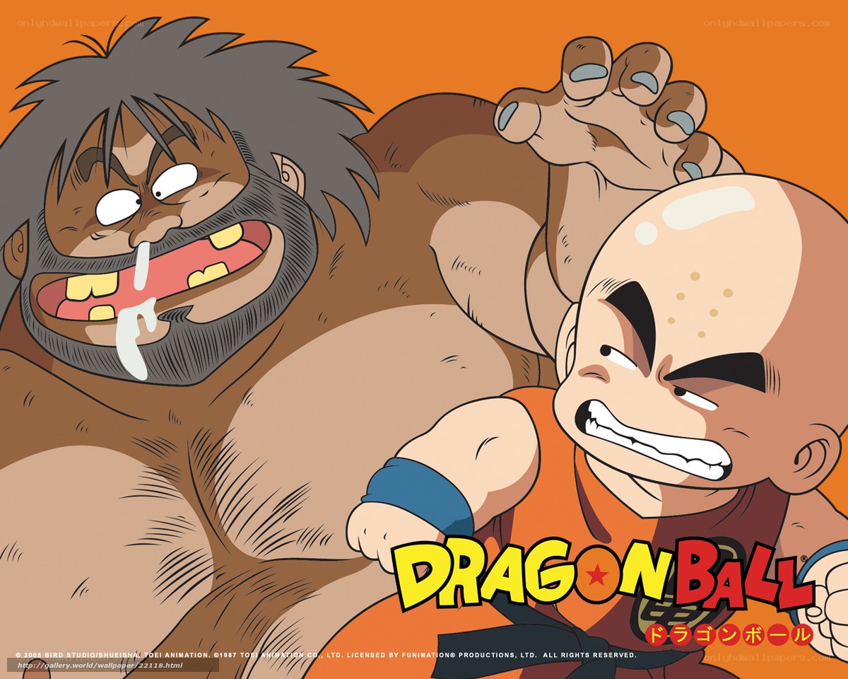 Krillin vs. a giant monster