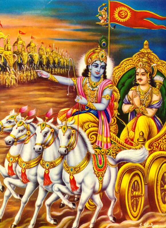 Krishna and Arjuna in the chariot