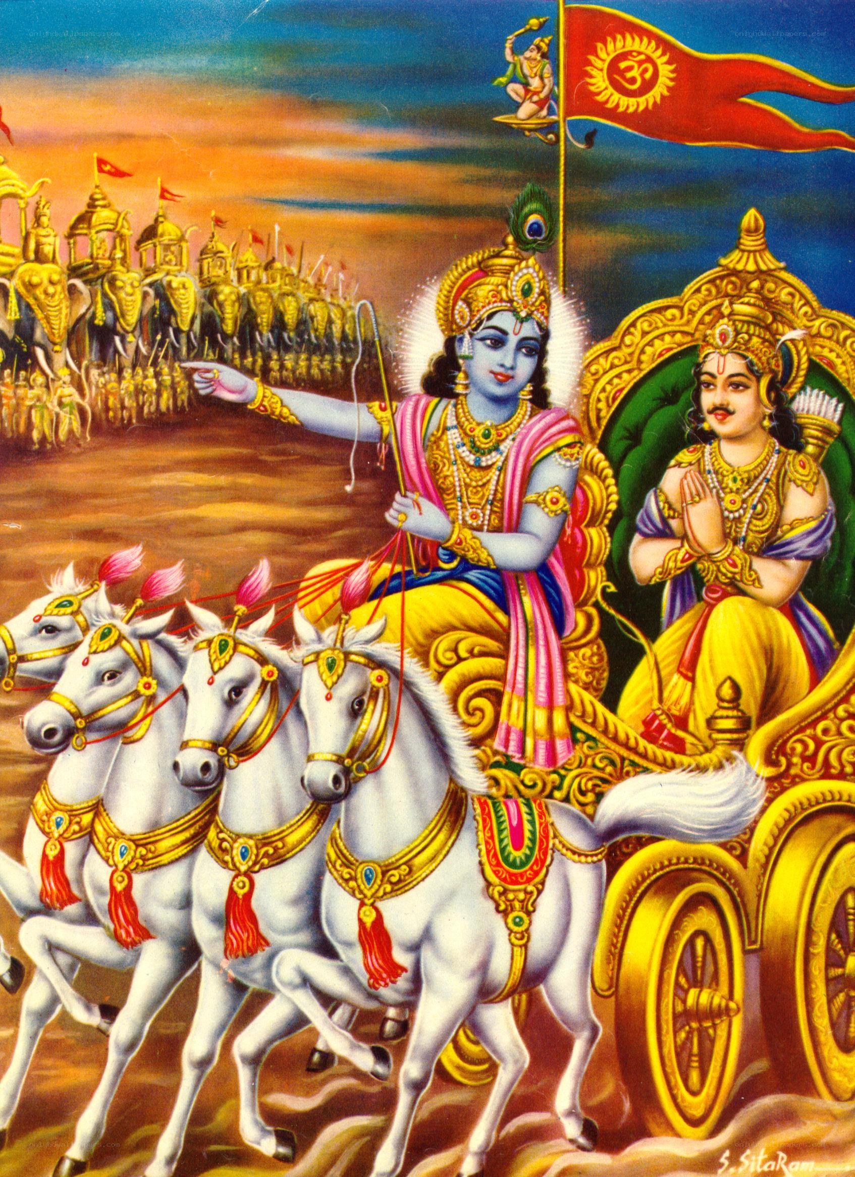 Krishna and Arjuna in the chariot