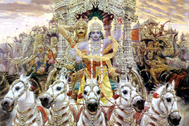 Krishna and Arjuna in the Mahabharata