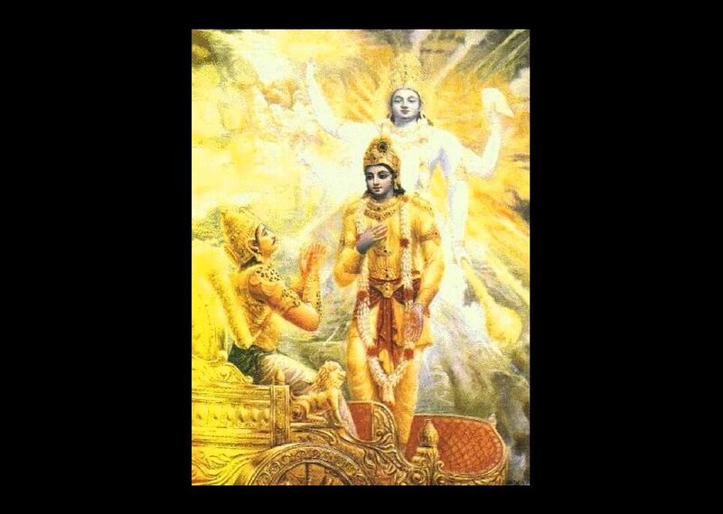 Krishna and Arjuna — Yellow