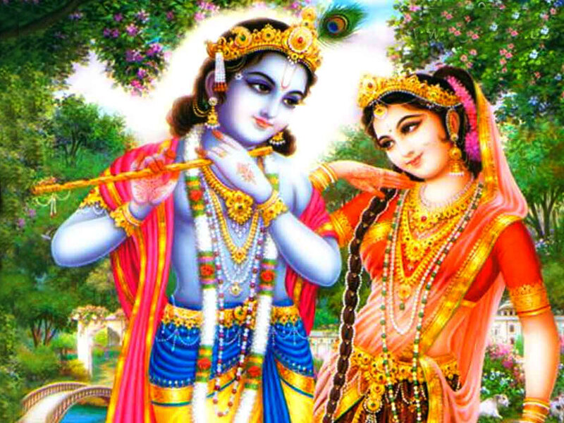 Krishna and Radha — Blue
