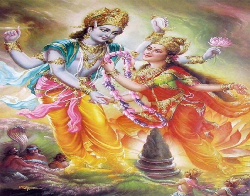Krishna and Radha dancing