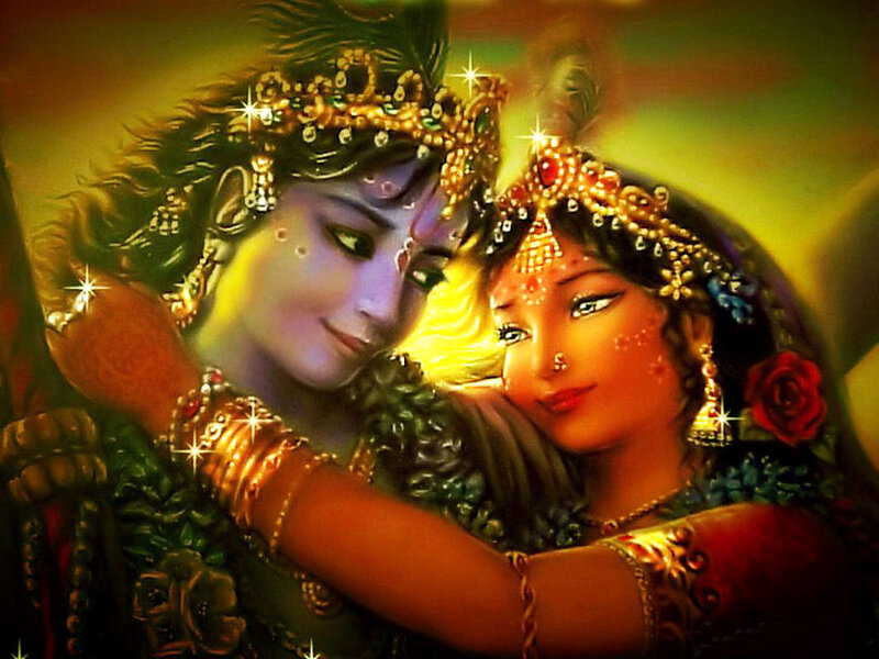 Krishna and Radha Embracing