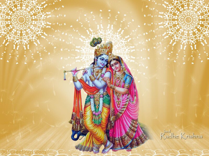 Krishna and Radha — Gold