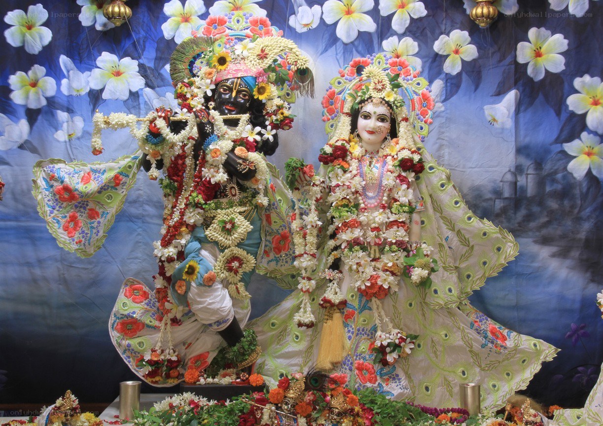 Krishna and Radha idol display