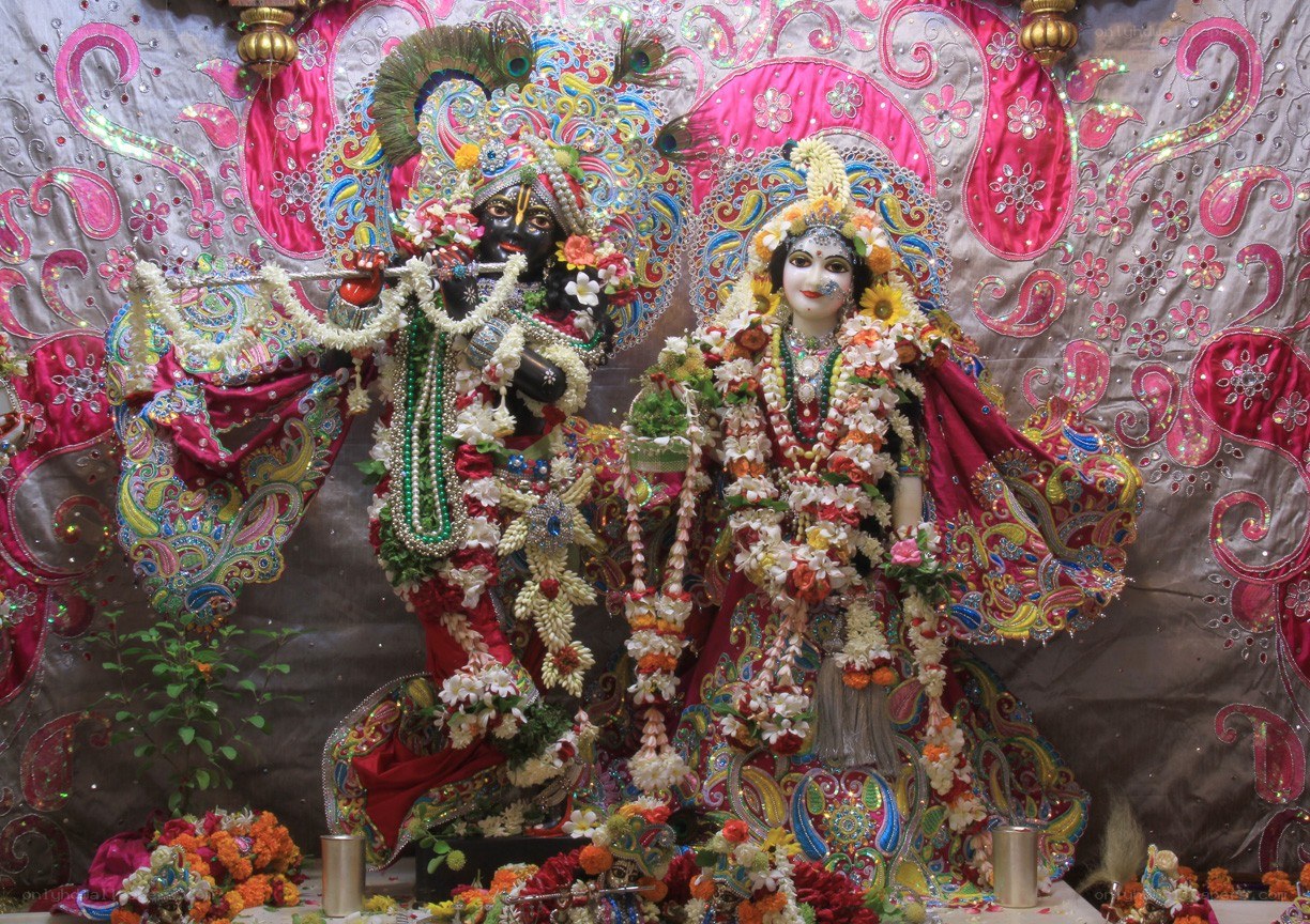 Krishna and Radha idol display