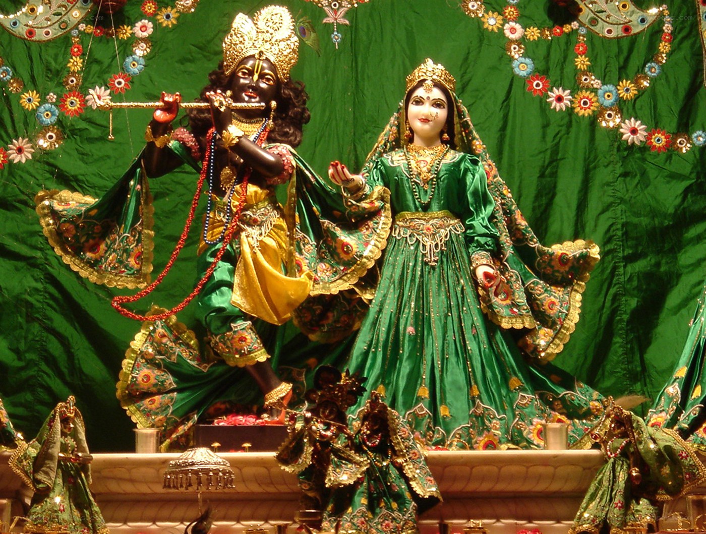 Krishna and Radha idol display