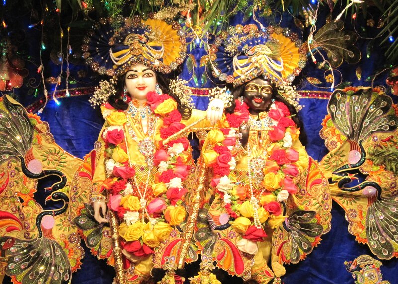 Krishna and Radha Idols — Blue