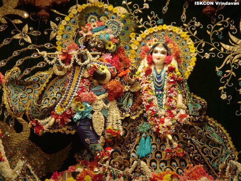 Krishna and Radha Idols — Gold