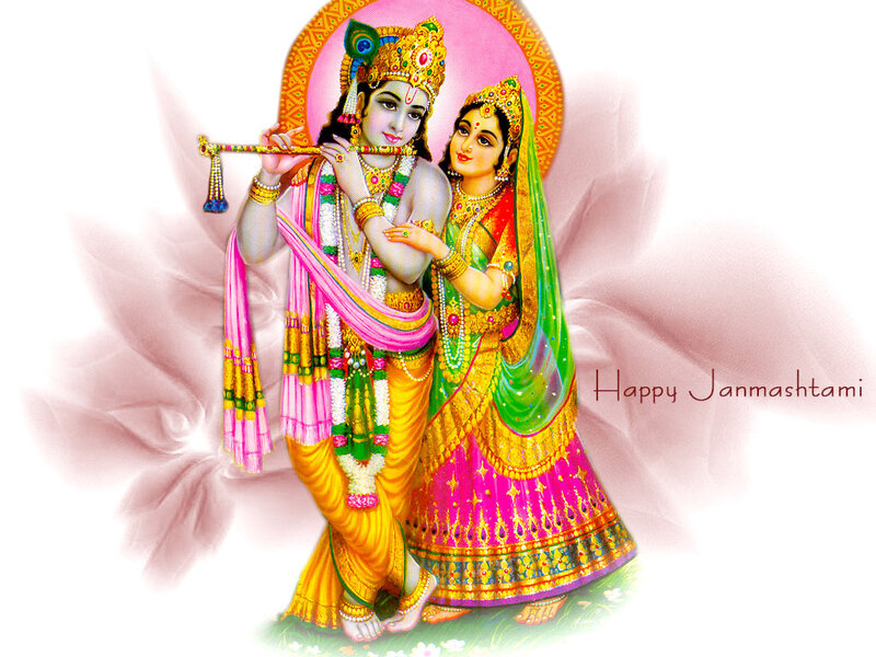 Krishna and Radha — Pink