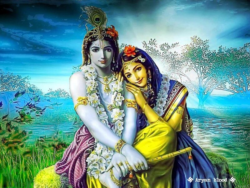 Krishna and Radha Sitting
