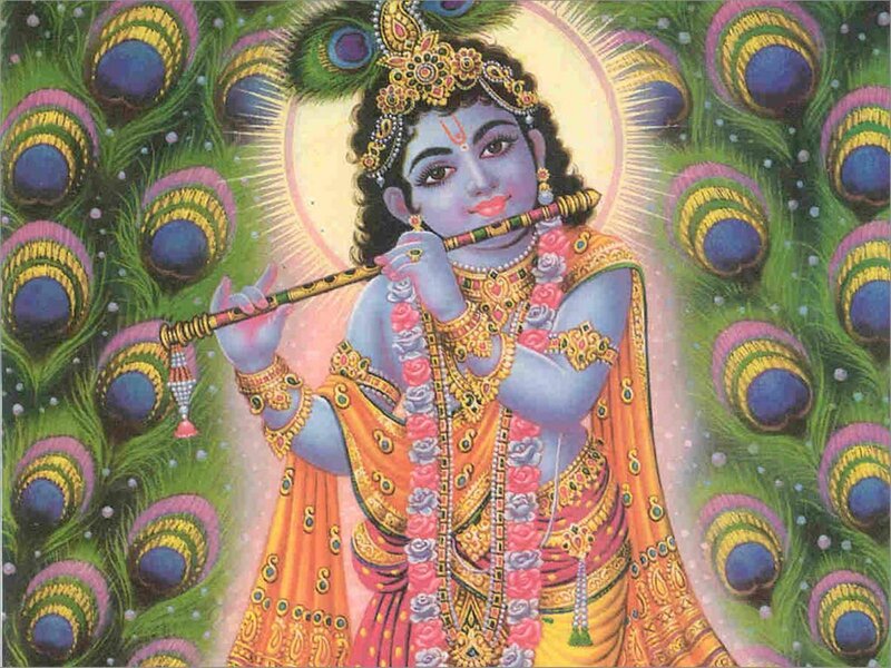 Krishna playing flute