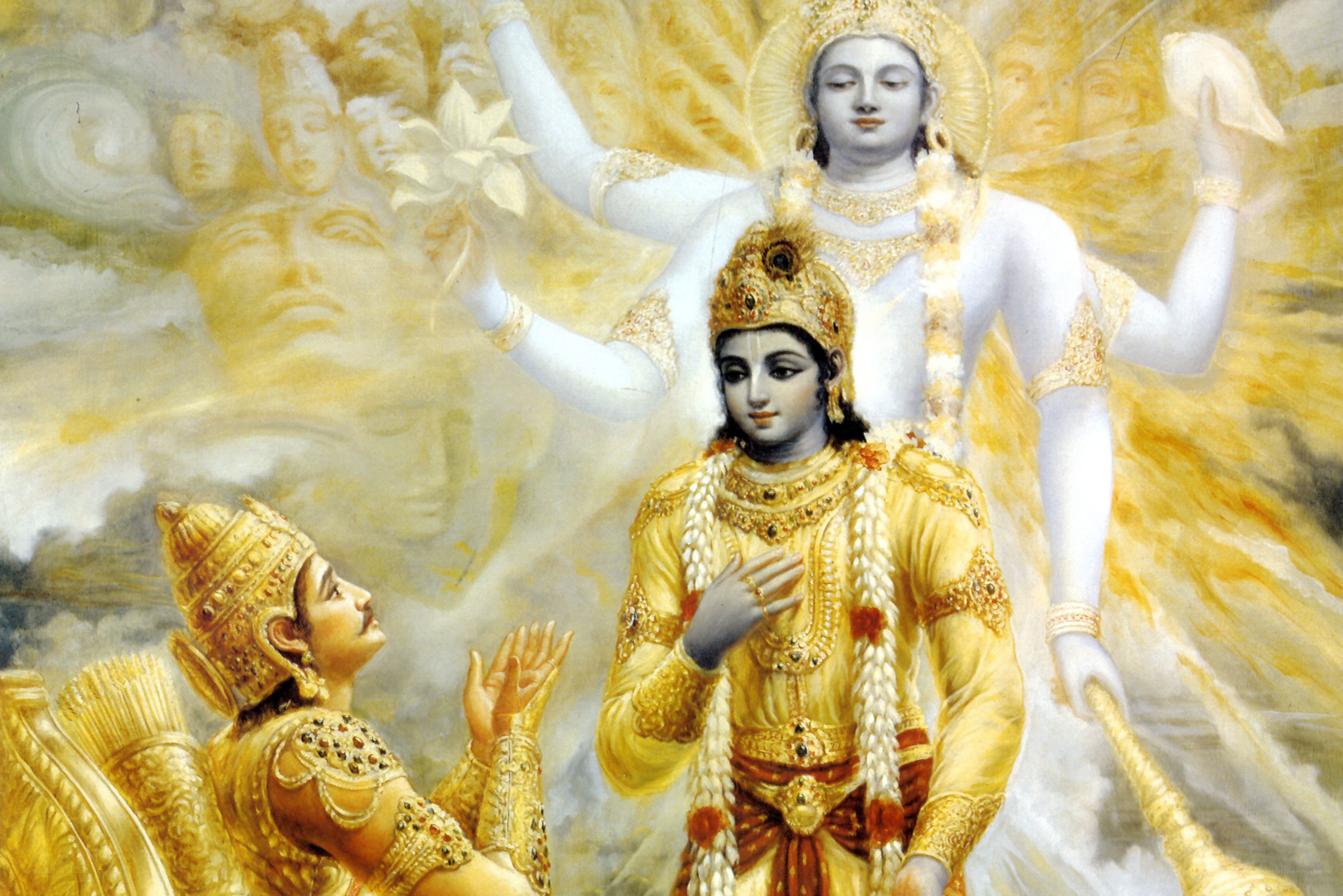 Krishna reveals his divine form