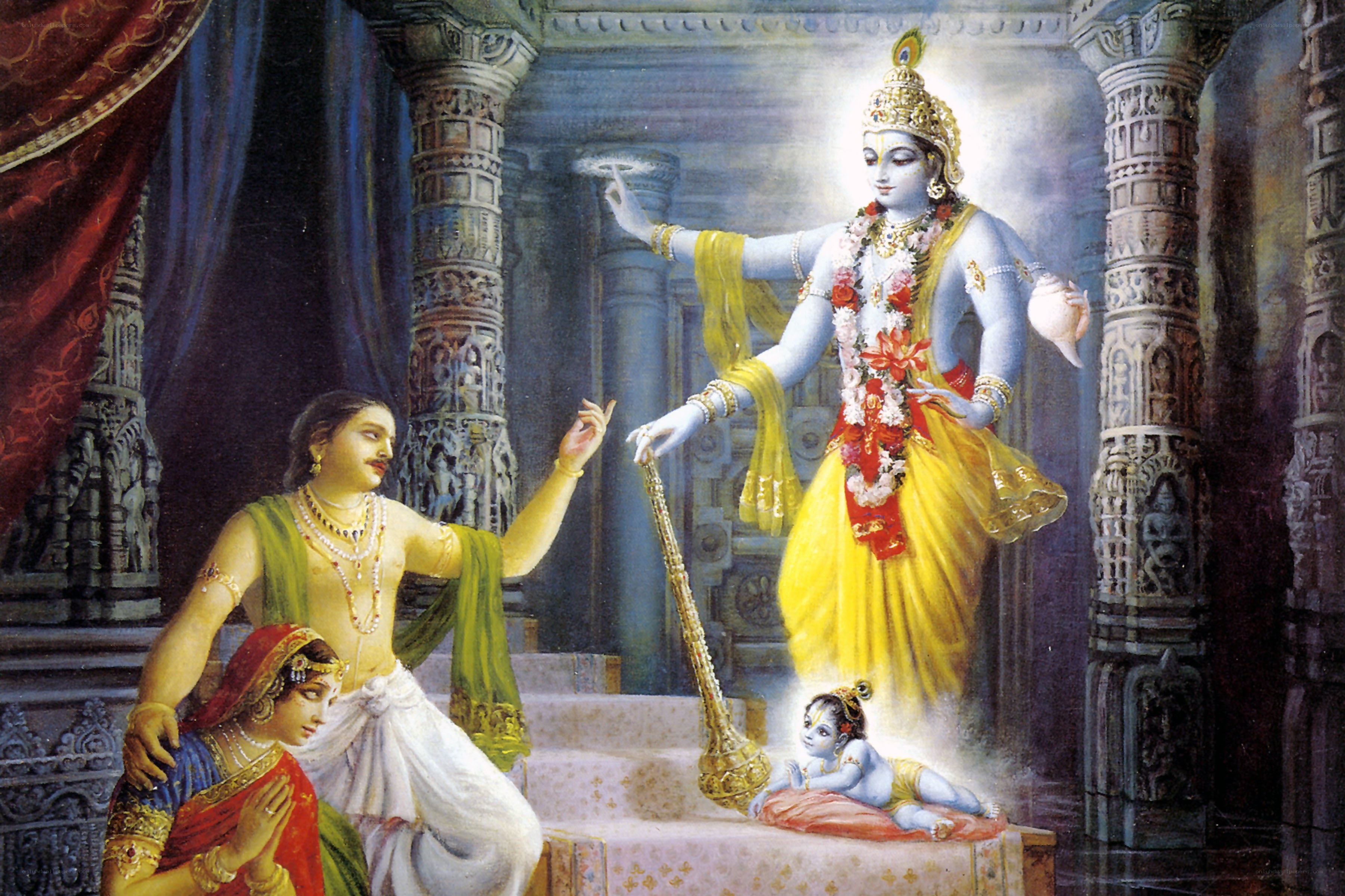 Krishna reveals his divine form