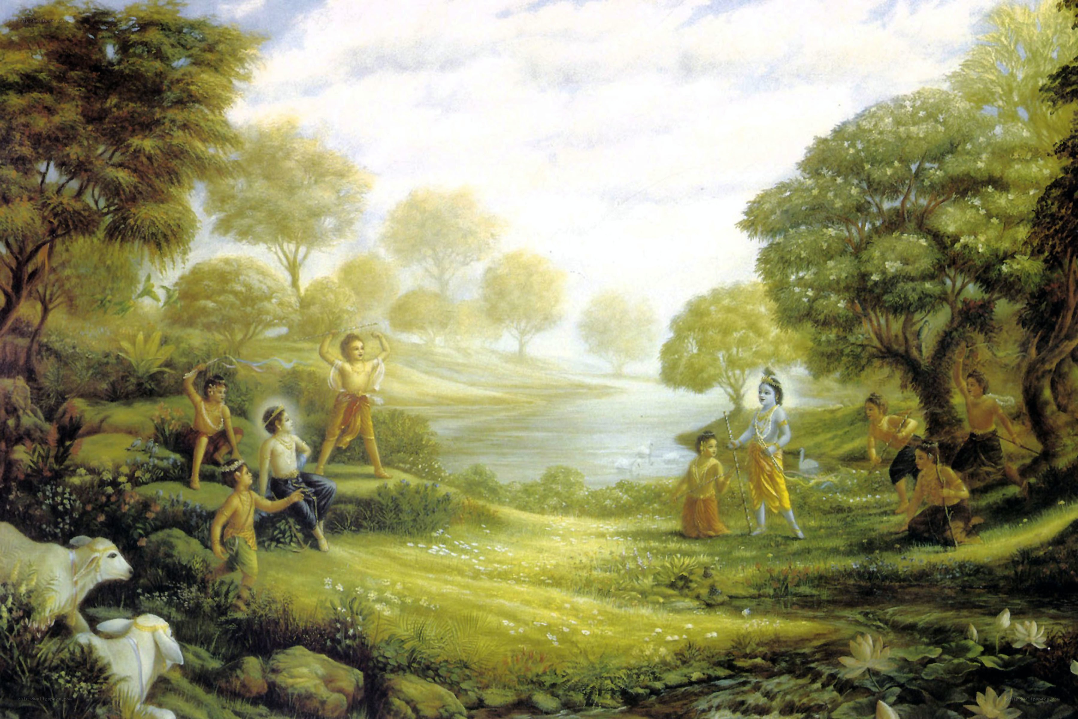 Krishna with cowherd boys