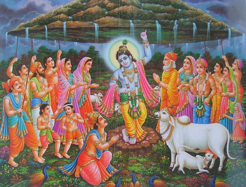 Krishna with cowherds