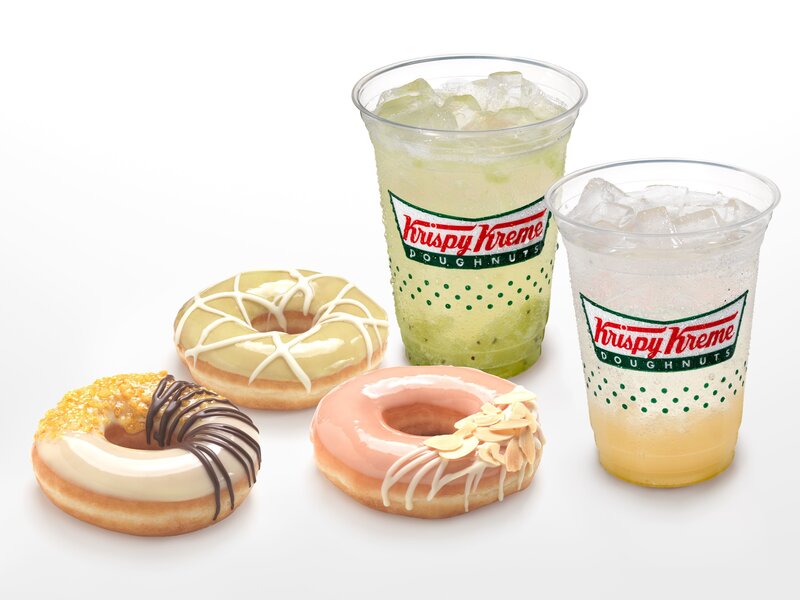 Krispy Kreme doughnuts and drinks