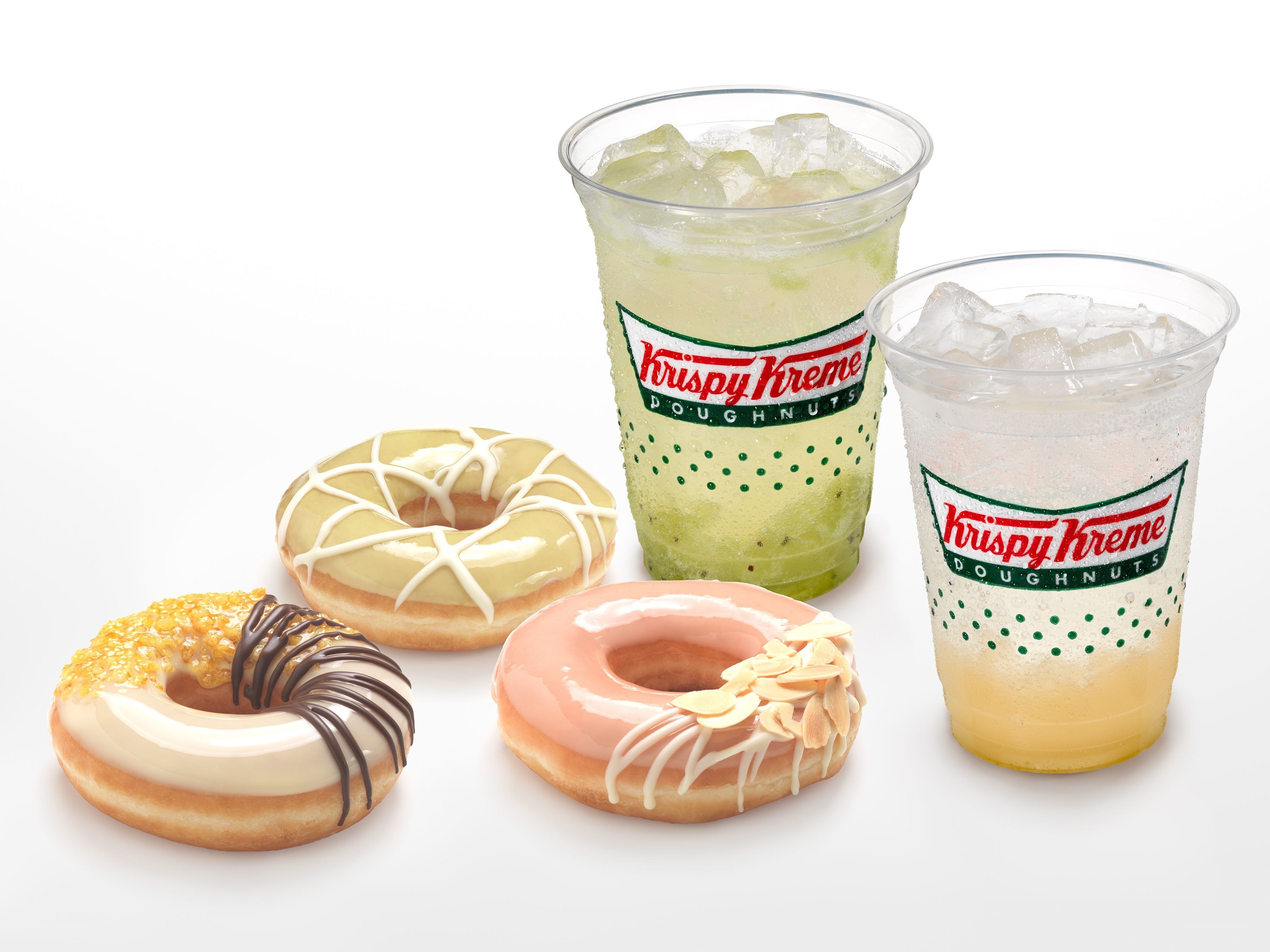 Krispy Kreme doughnuts and drinks