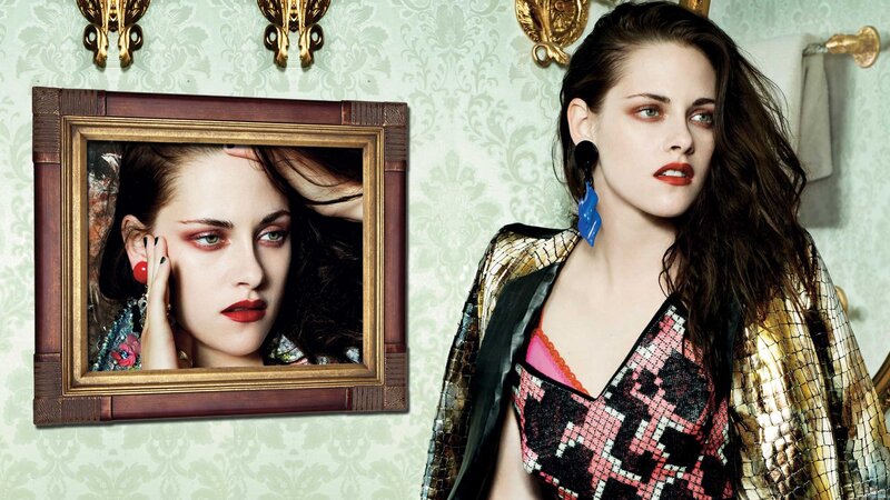 Kristen Stewart in a framed portrait