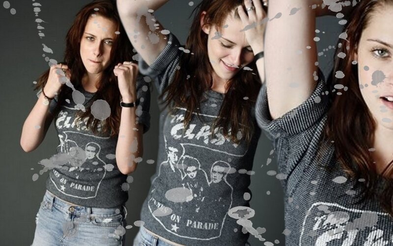 Kristen Stewart in band t-shirt