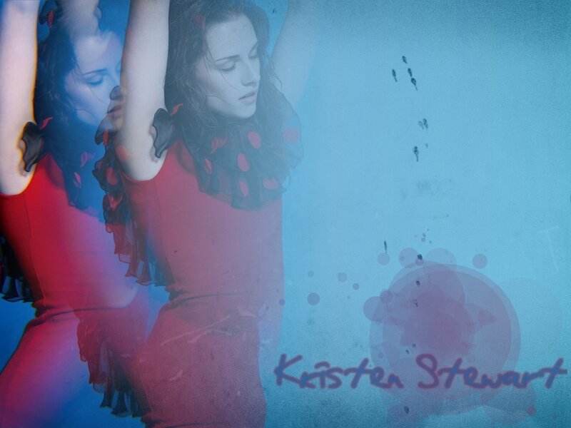 Kristen Stewart in red dress