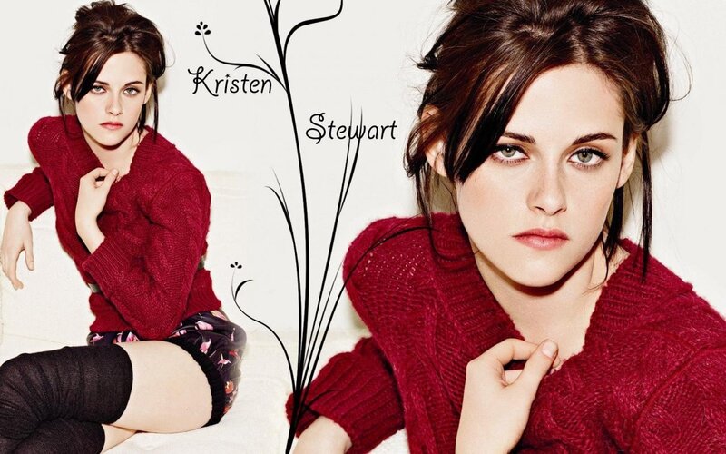 Kristen Stewart in red sweater