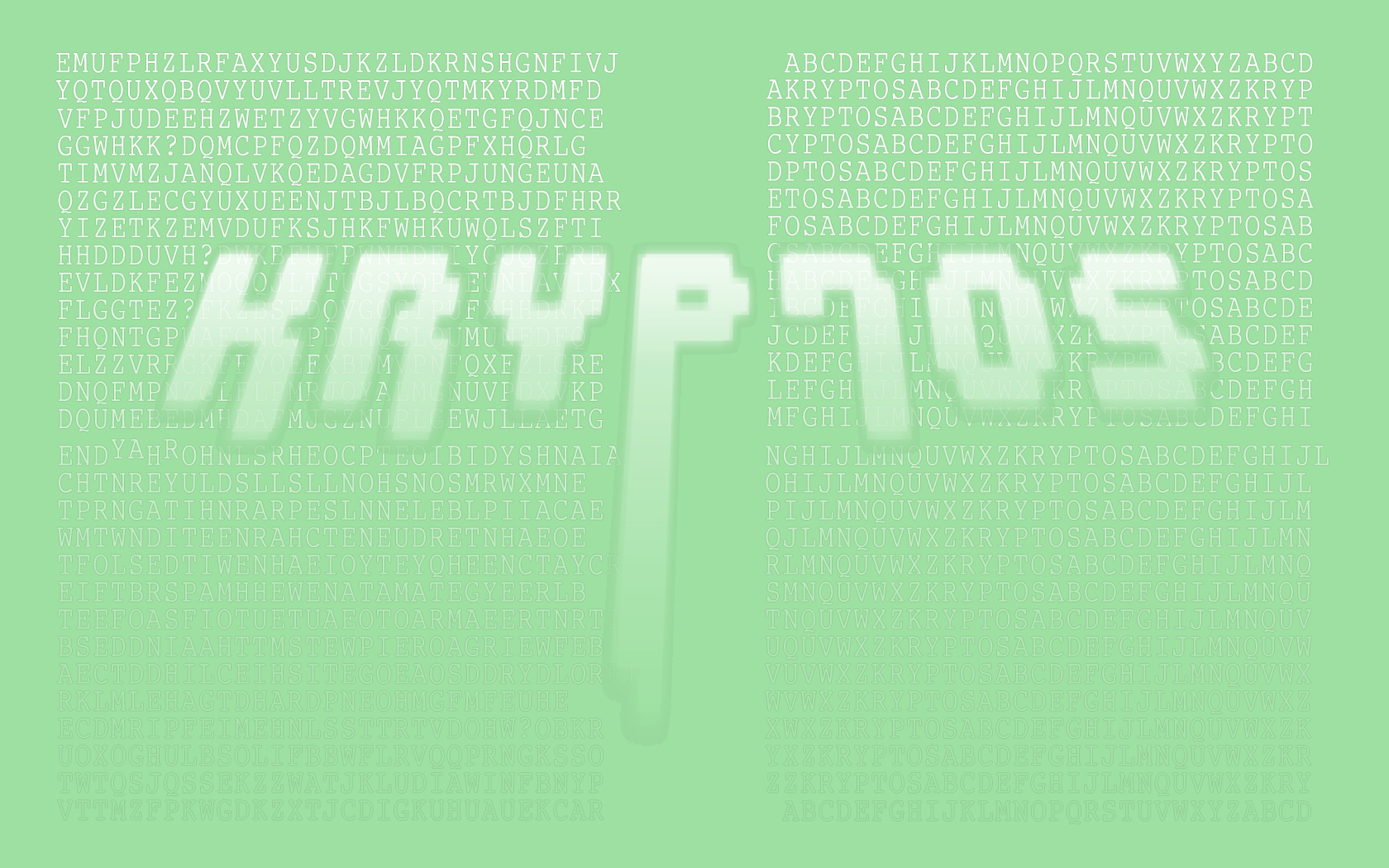 Kryptos text pattern