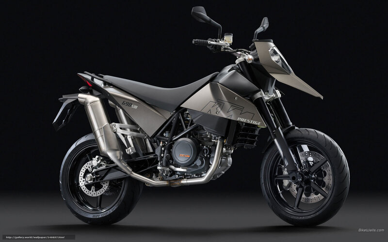 KTM 690 SMC Motorcycle — Black, Dramatic