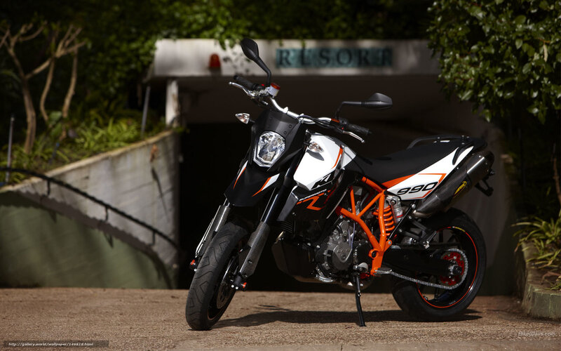 KTM 990 Adventure Motorcycle — Black, Dramatic, Afternoon