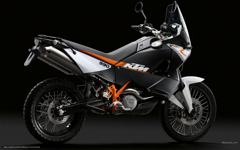 KTM Adventure Motorcycle — Black, Dramatic