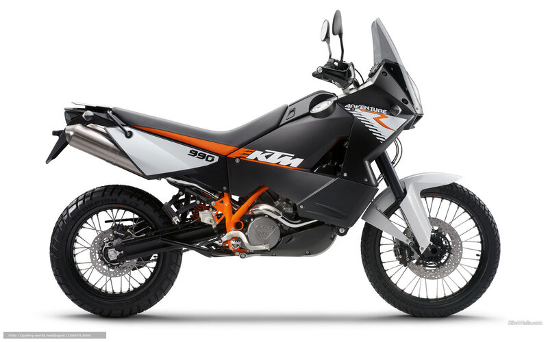 KTM Adventure Motorcycle — Black, Neutral