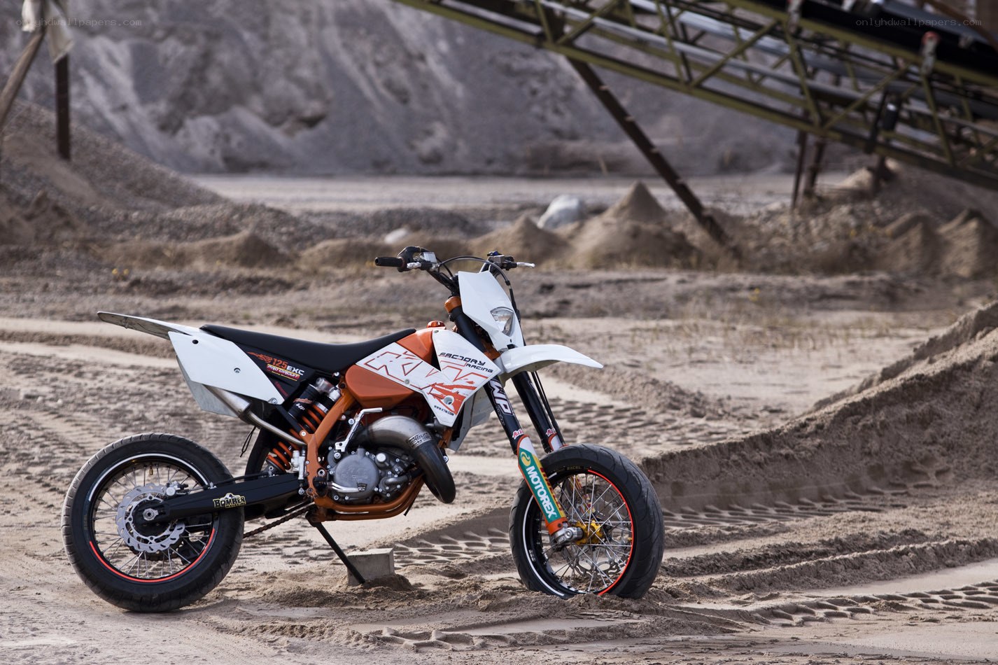 KTM dirt bike in quarry