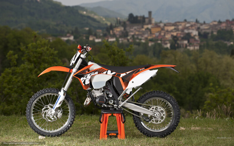 KTM dirt bike on grass
