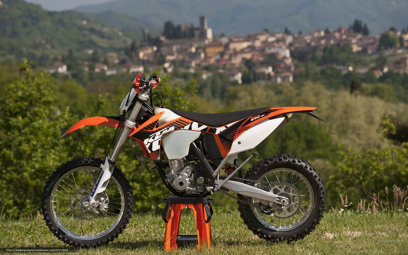 KTM dirt bike on grass
