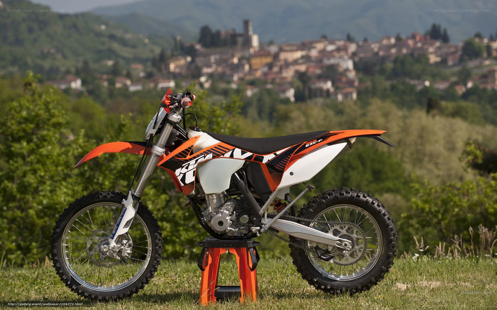 KTM dirt bike on grass