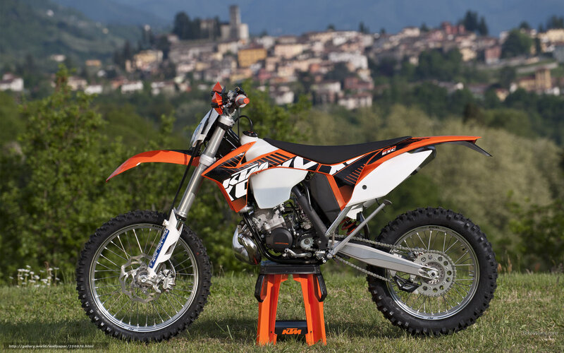 KTM dirt bike on grass