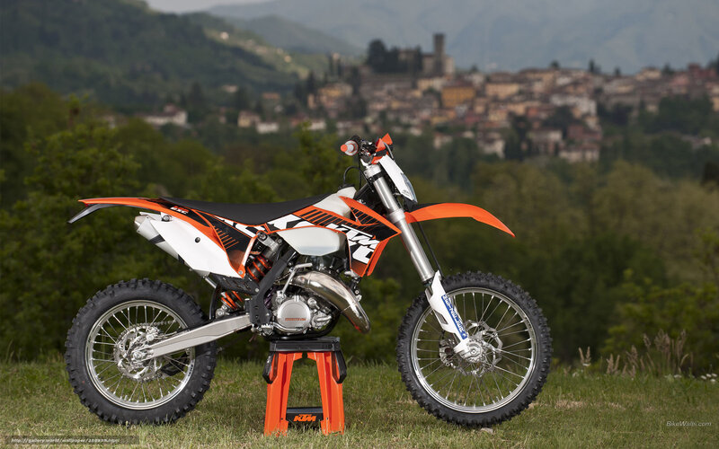 KTM dirt bike on grass