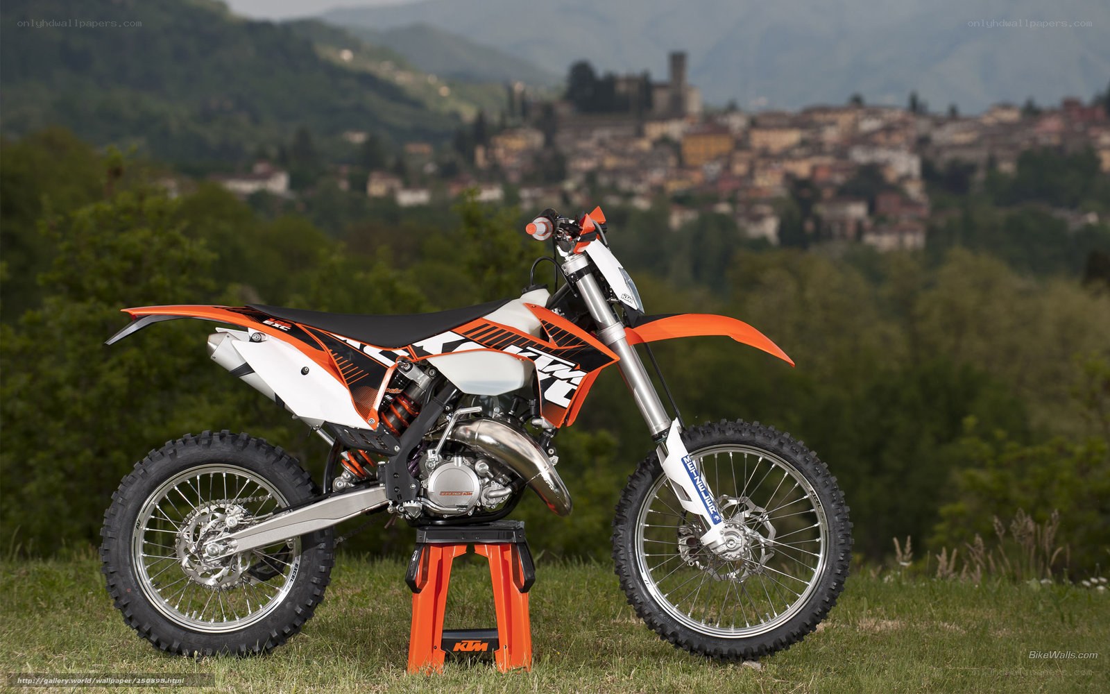 KTM dirt bike on grass