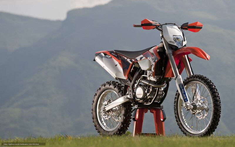 KTM dirt bike on grass