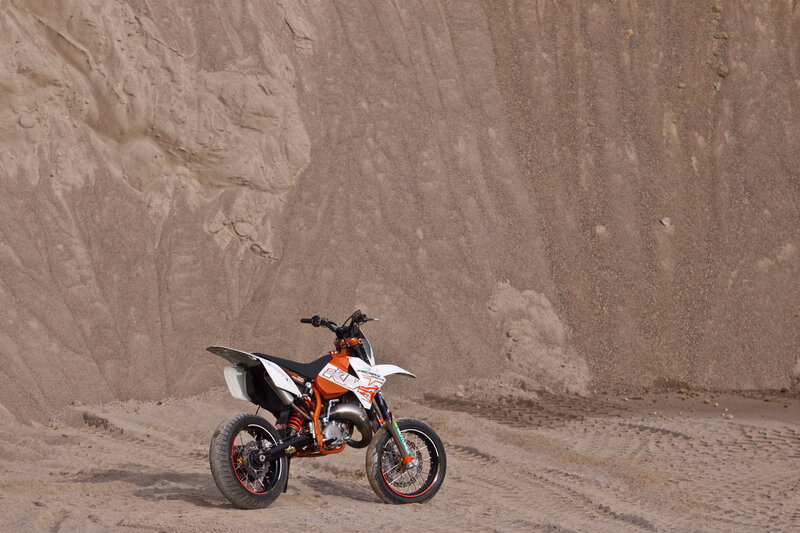 KTM dirt bike on sand