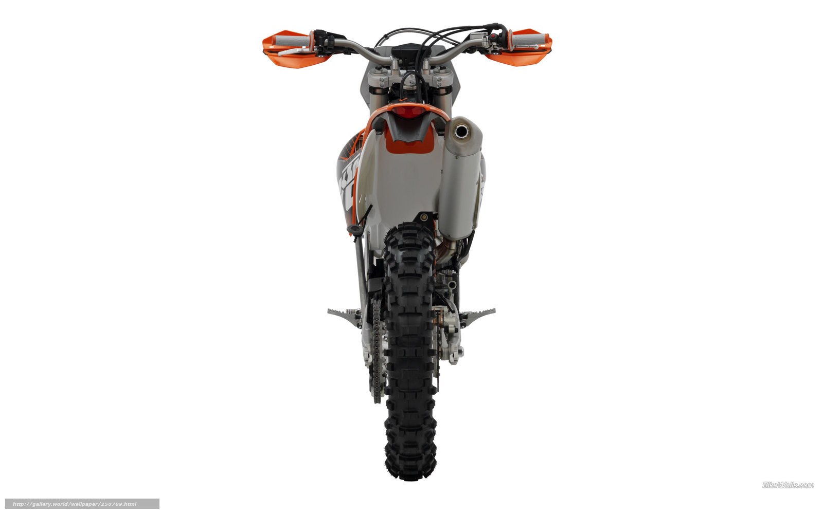 KTM dirt bike rear view