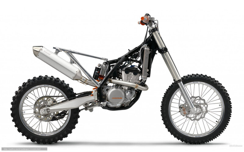 KTM dirt bike side profile