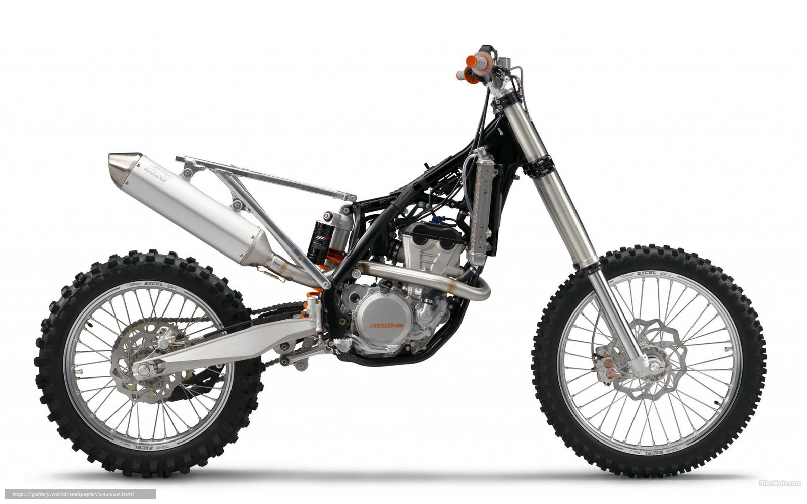 KTM dirt bike side profile