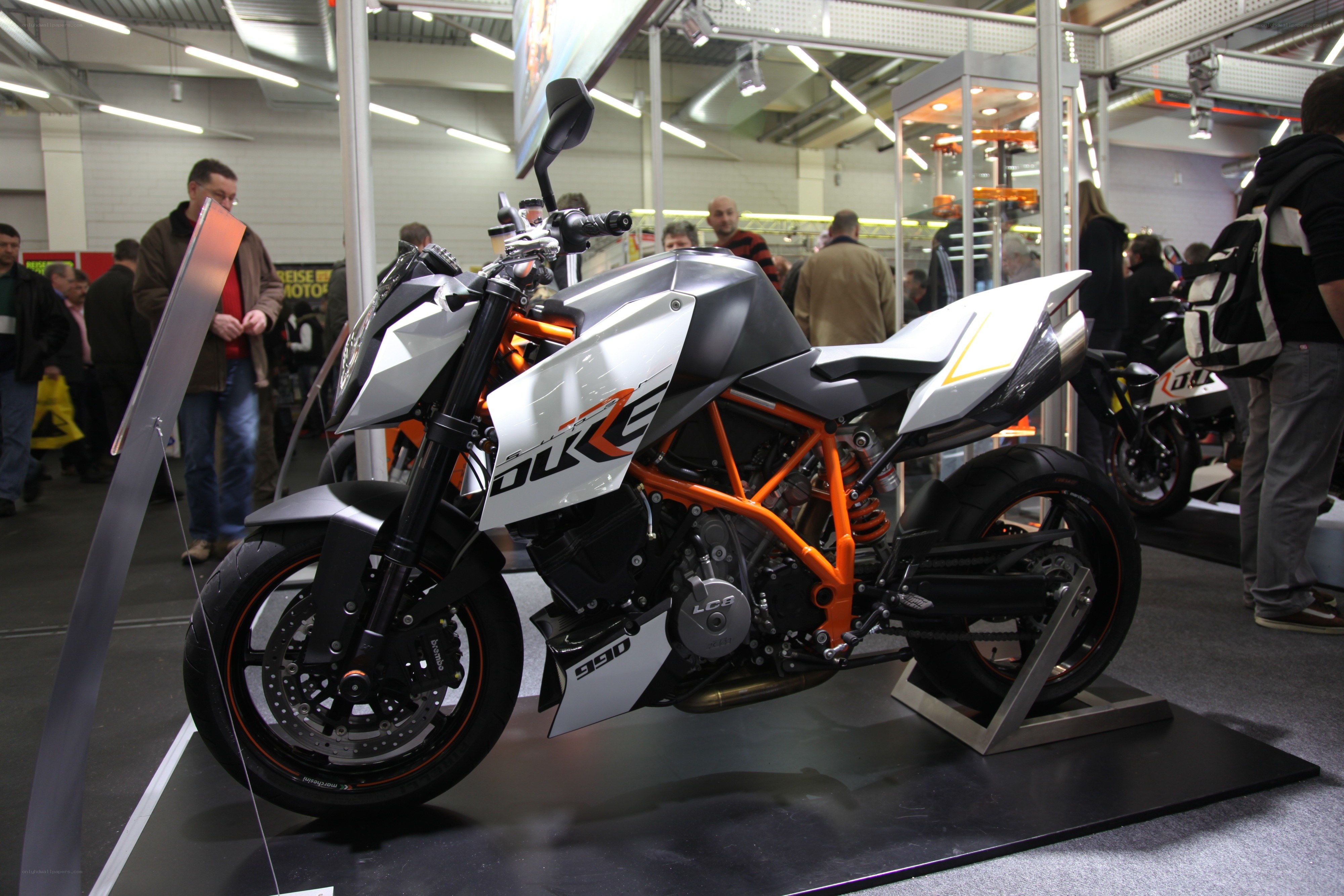 KTM Duke motorcycle on display
