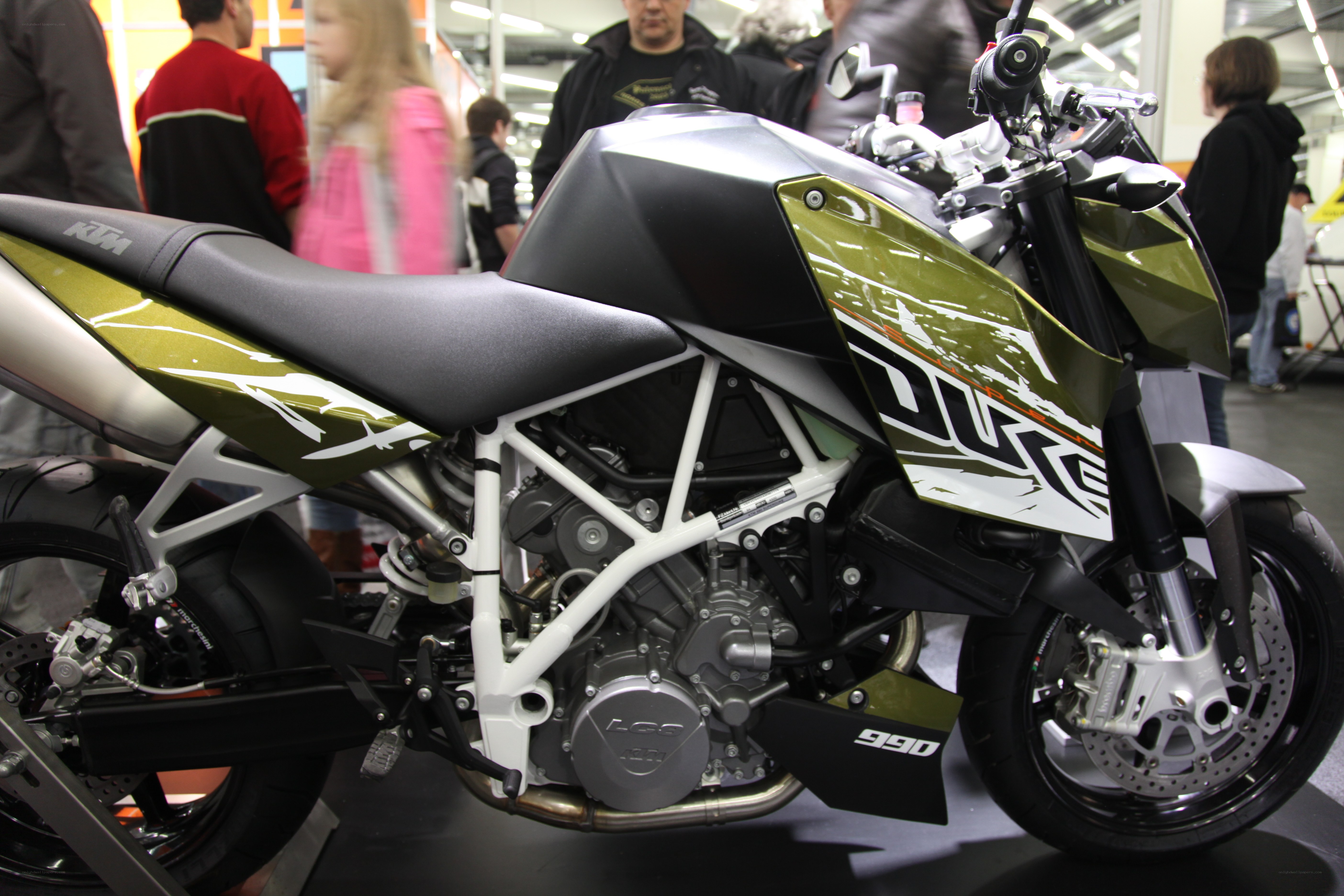 KTM Duke motorcycle on display