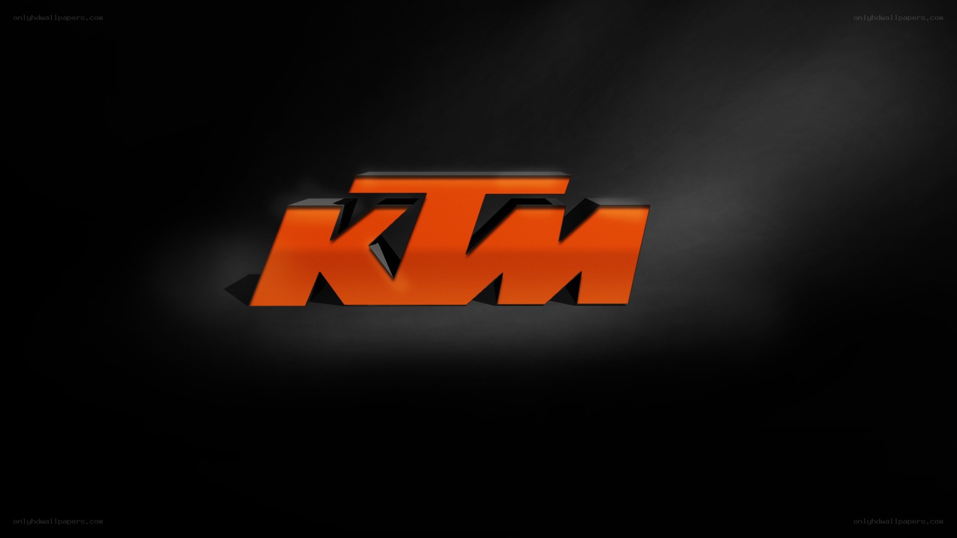 KTM logo on dark background