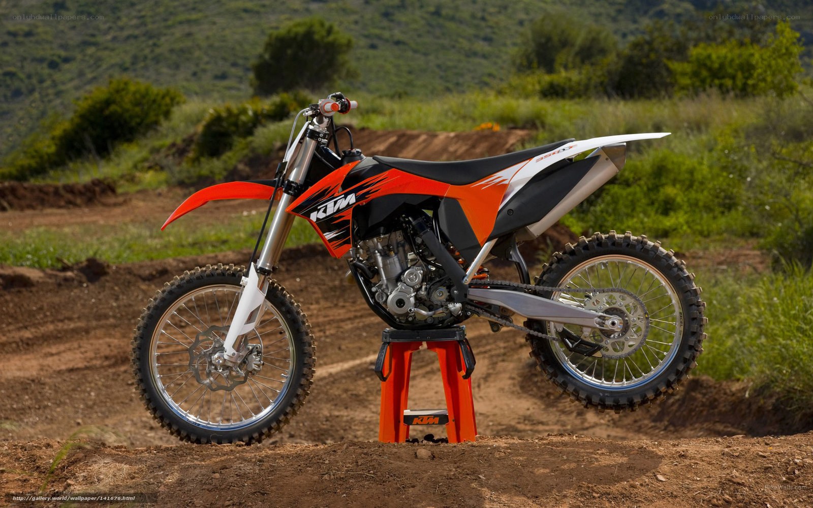 KTM motocross bike on dirt track
