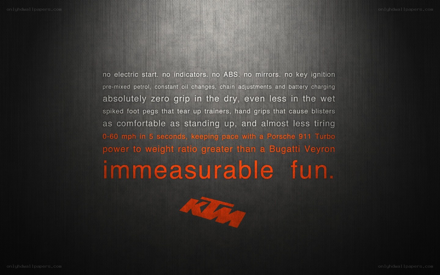 KTM motorcycle ad
