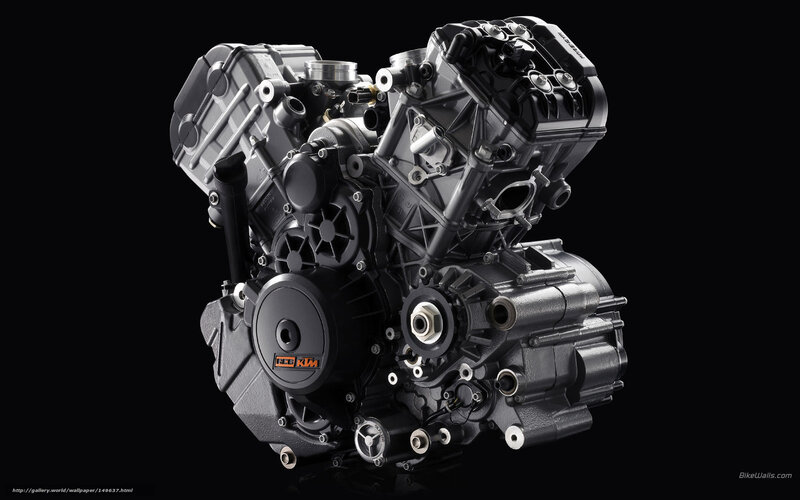 KTM Motorcycle Engine — Black